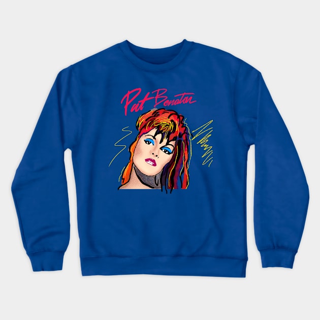 PAT BENATAR 80S RETRO STYLE Crewneck Sweatshirt by DISCO DISCO MX